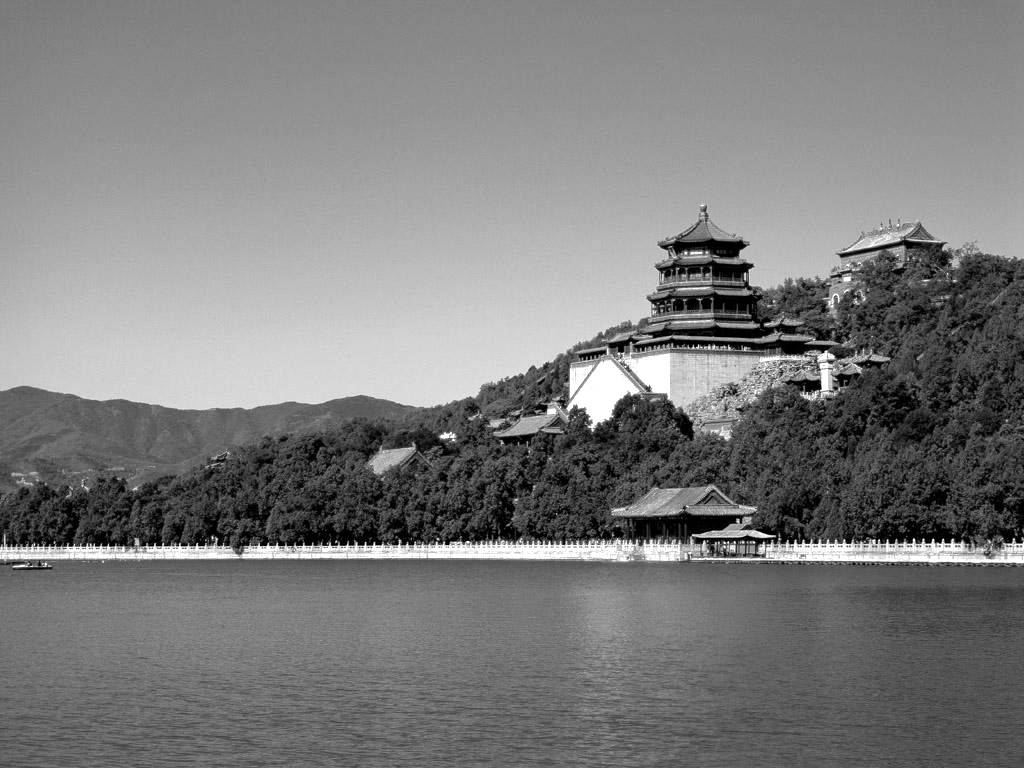 Summer Palace — lago glaciado en invierno — Beijing